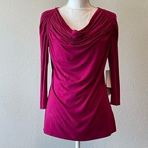 NEW, Andrea Jovine Workshop, women long sleeves top. Color: winter berry.
